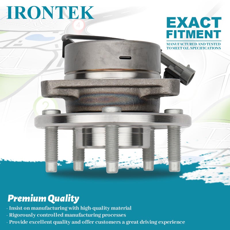 IRONTEK Front Wheel Hub and Bearing Assembly 513206 Compatible for Pontiac 05-06 Pursuit, for Chevrolet 06-11 HHR, for Pontiac 07-09 G5, for Chevrolet Cobalt, W/ABS 5 Lugs Wheel Hub Assembly 2 PCS - Image 5